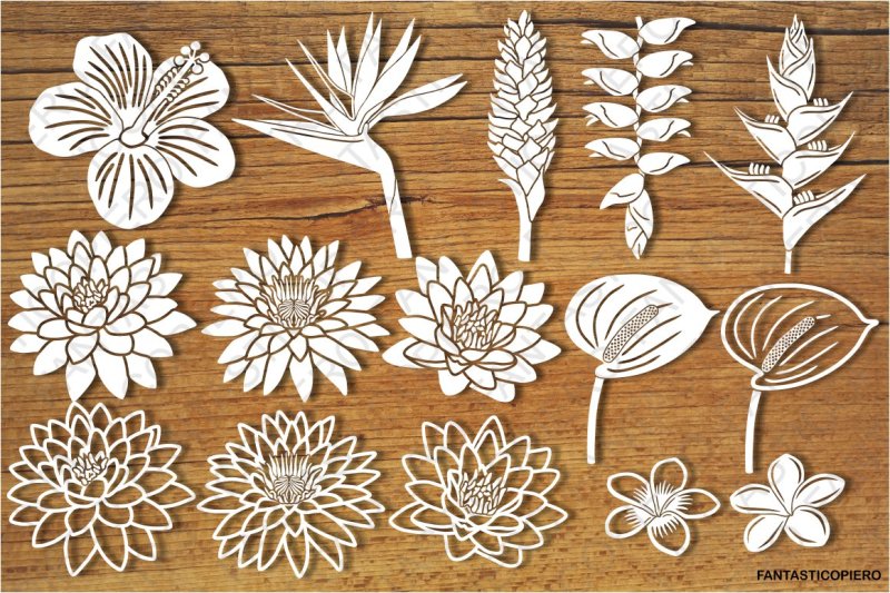 Free Tropical Flowers Svg Files Crafter File 3d Svg File Free Image