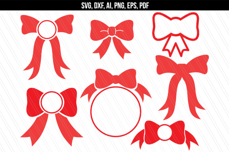 Download Bow svg, Bow monogram - eps,dxf,ai,svg,pdf,png By ...