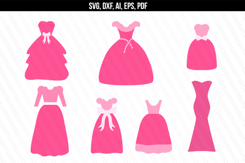 Free Princess Dress Svg Wedding Dress Svg Cinderella Dress Svg Dxf Crafter File Free Svg Cut Files Png Images