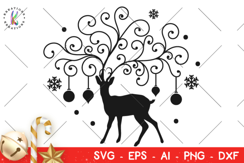 Download Free Free Christmas Svg Deer Ornament Svg Flourishes Svg Crafter File SVG DXF Cut File