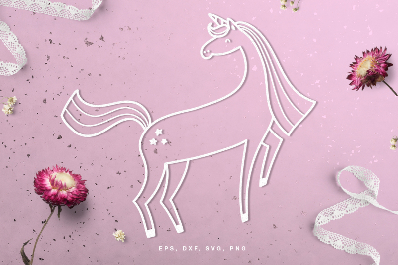 Download Free Unicorn Digital Cut File (Svg Dxf Png Eps) Crafter File