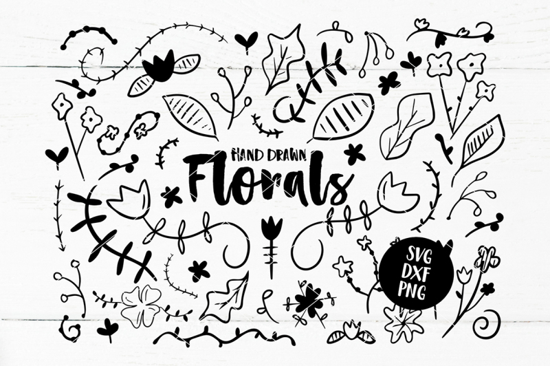 Hand Drawn Svg Floral Graphic Pack Design Free Download Svg Files Fairy Tales