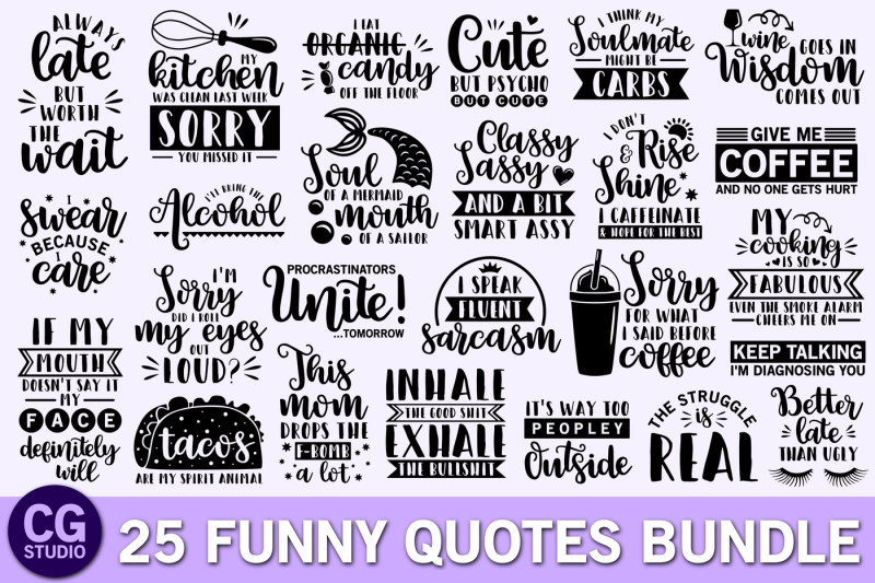 Free Funny quotes SVG Bundle Crafter File  Free SVg Files Crafter Cutting