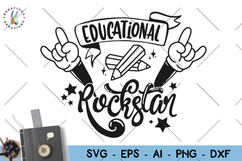 Download Educational Rockstar Svg Teacher Svg Design Free Line Icon Svg