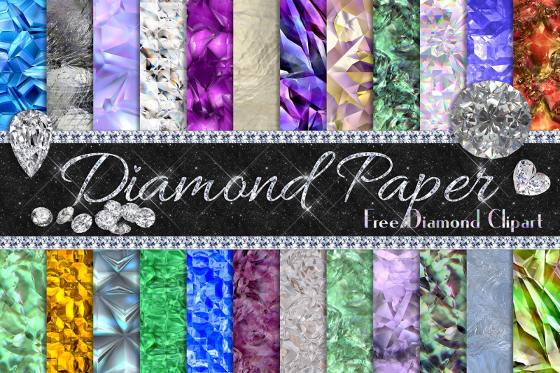 Gemstone Paper Texture 14 Rainbow Gemstone Paper Background Gemstone Digital Paper Bundle