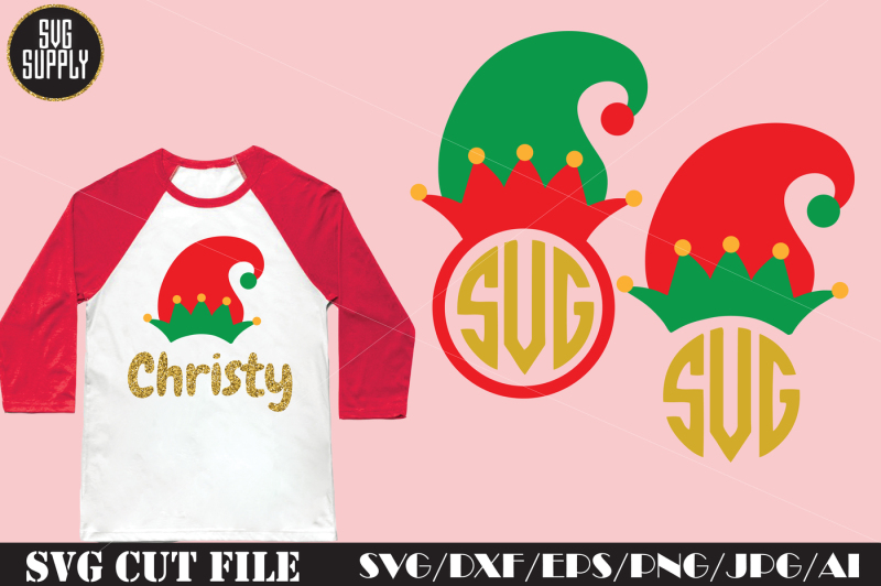 Free Elf Hat Monogram Svg Cut File Crafter File All Download Free Crafter Svg Cut Files For Cricut Silhouette