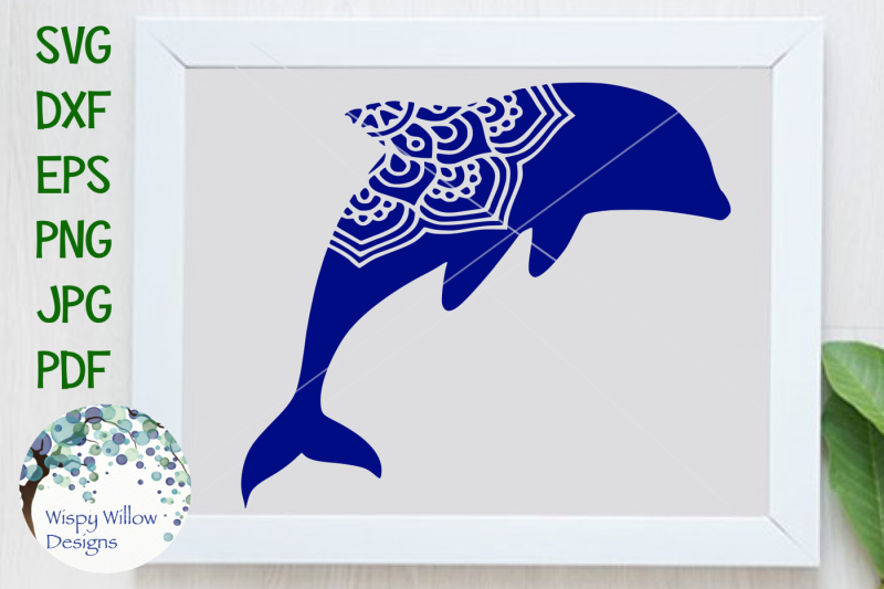 Download Free Dolphin Mandala Animal Cut File Crafter File - New ...