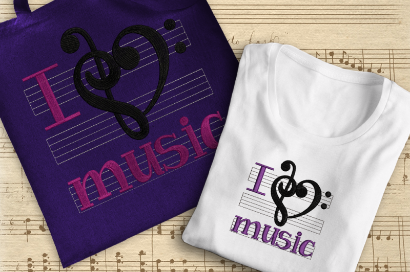 Download I Love Music Embroidery Design The Best Free Svg Files For Cricut PSD Mockup Templates