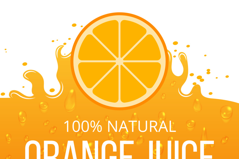 Natural orange juice label template By Microvector | TheHungryJPEG