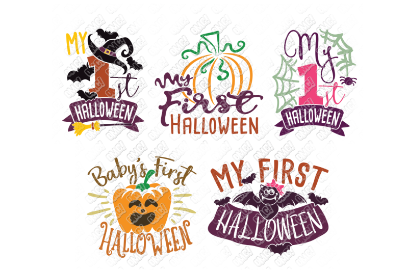 Free My First Halloween Svg Baby S First Halloween In Svg Dxf Png Jpg Eps Crafter File Free Svg Files For Cricut Silhouette Sizzix