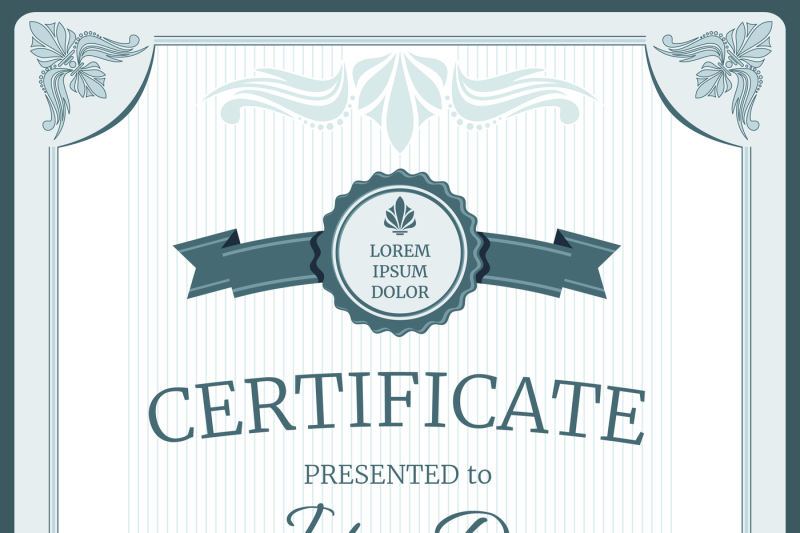 Certificate Diploma Vector Template Design By Microvector Thehungryjpeg Com