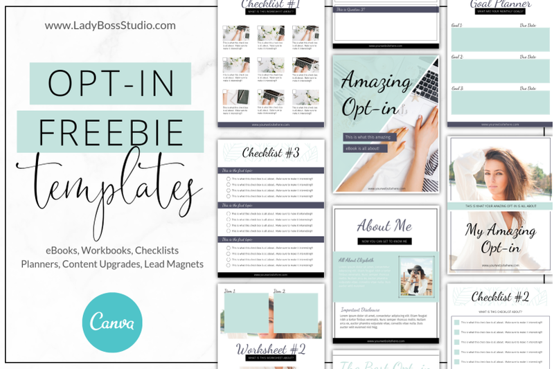 Canva Turquoise Opt In Freebie Templates By Lady Boss Studio Thehungryjpeg Com