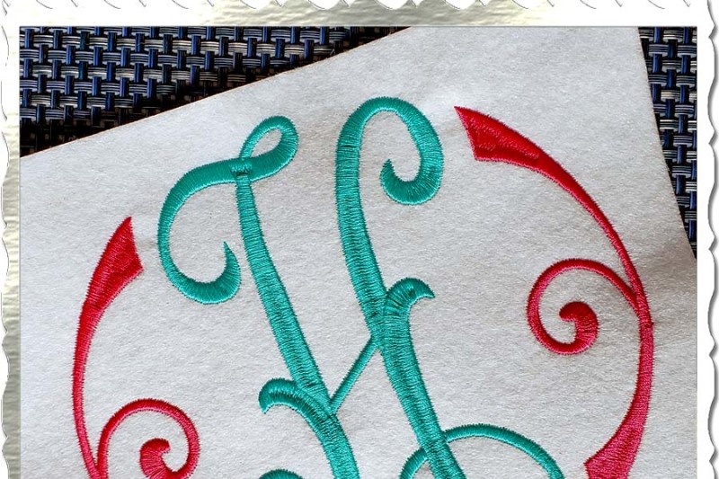 Machine Embroidery Design Embroidery Graceful Jumbo Monogram -  Israel