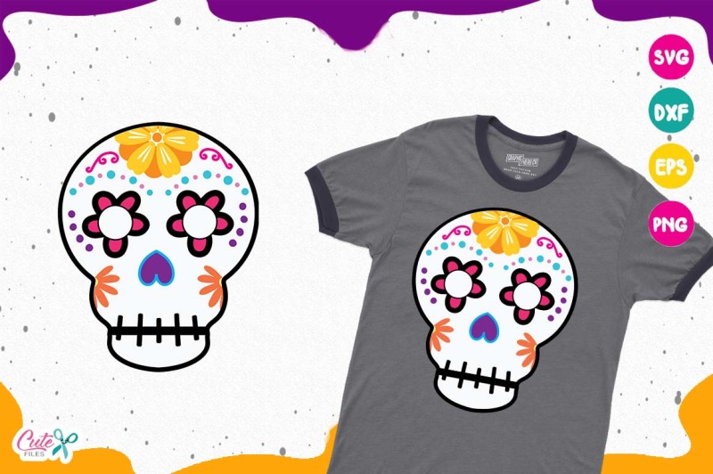 Download Free Sugar Skull Day Of The Dead Mexico Halloween Svg Files Crafter File