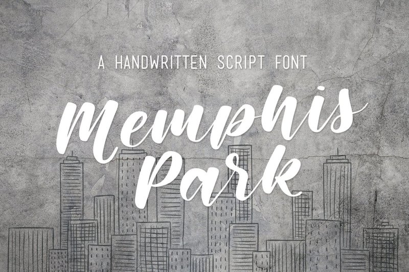 Memphis Park Script By Sarah Types Thehungryjpeg Com