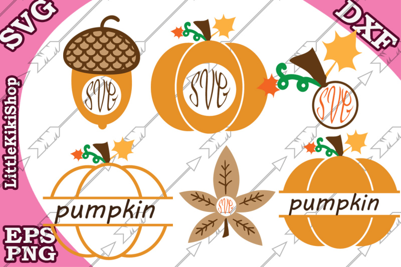 Download Free Fall Monogram Svg Pumpkin Monogram Thanksgiving Svg Autumn Svg Crafter File
