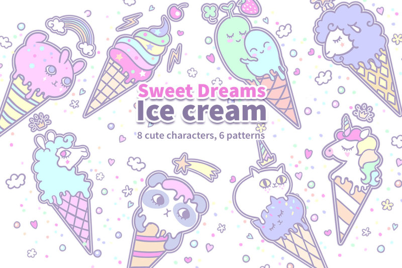 Sweet Dreams Ice Cream By Amazing Mazeina | TheHungryJPEG