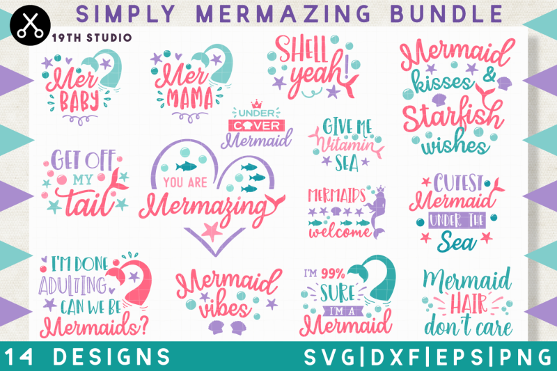 Download Free Free Simply Mermazing Svg Bundle Crafter File SVG DXF Cut File