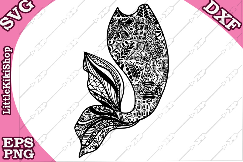 Download Free Zentangle Mermaid Tail Svg Mandala Mermaid Svg Mermaid Svg 3d Svg File Free Image
