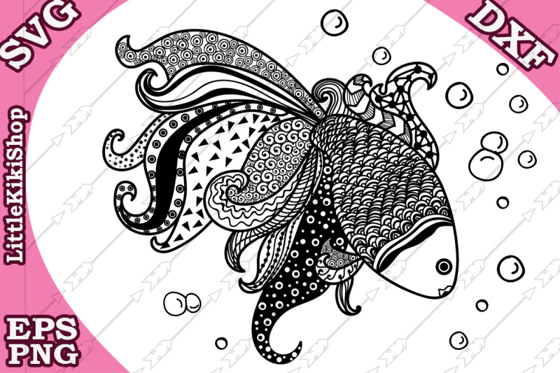 Free Zentangle Gold Fish Svg Mandala Gold Fish Zentangle Fish Svg Crafter File Free Svg Files Cut Cameo