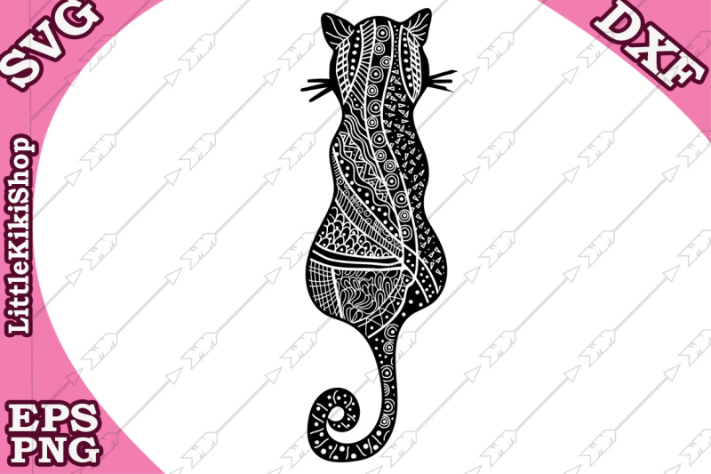 Download Free Zentangle Cat Svg Mandala Cat Svg Zentangle Animal Svg Crafter File Free Download Svg Cut Files