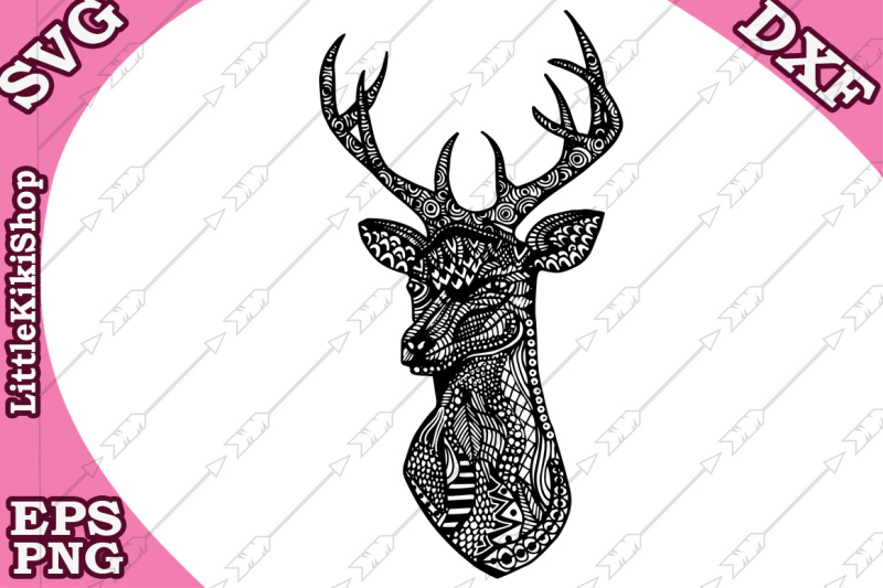 Download Free Zentangle Deer Head Svg Mandala Deer Svg Zentangle Animal Svg Crafter File Free Svg Files For Cricut Silhouette And Brother Scan N Cut
