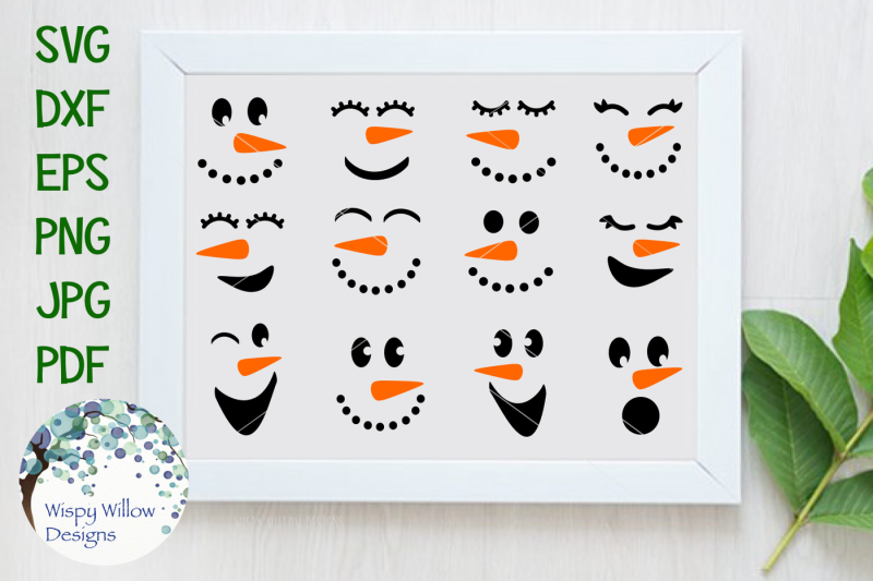 Download Free Winter Snowman Faces Bundle Crafter File - Free SVG Quotes Download