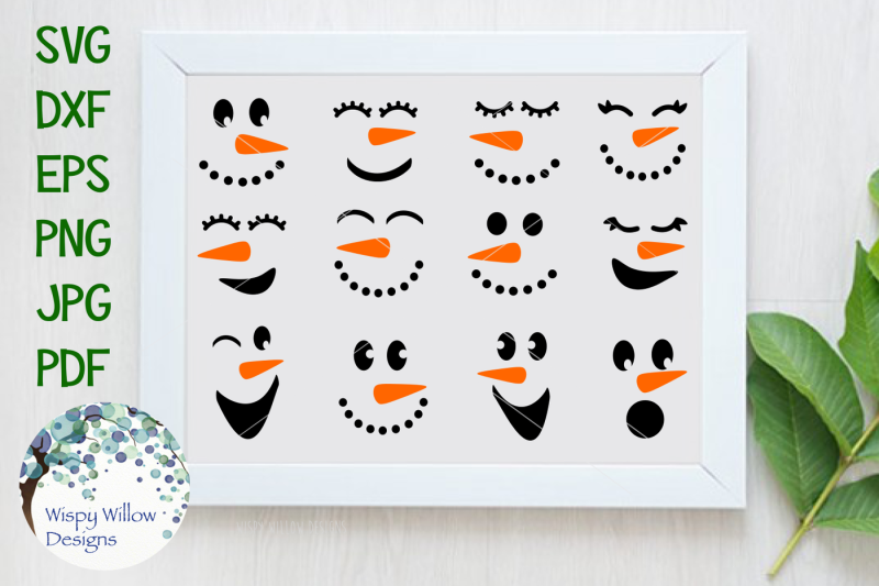 Free Winter Snowman Faces Bundle Crafter File Svg Cut Files All And Free Dxf