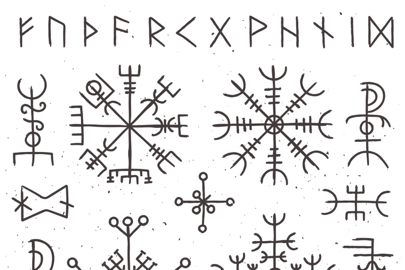 Mystical Viking Runes Ancient Pagan Talisman Norse Rune Symbol Myst By Tartila Thehungryjpeg Com
