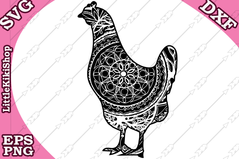 Download Free Zentangle Hen Svg Mandala Hen Svg Crafter File ...