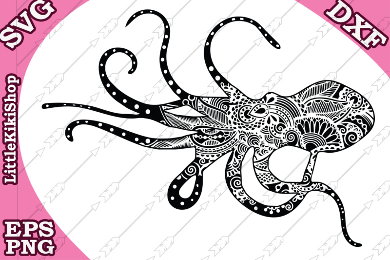 Download Free Zentangle Octopus Svg Mandala Octopus Svg Zentangle Animal Svg Free Download Svg Files Tea PSD Mockup Templates