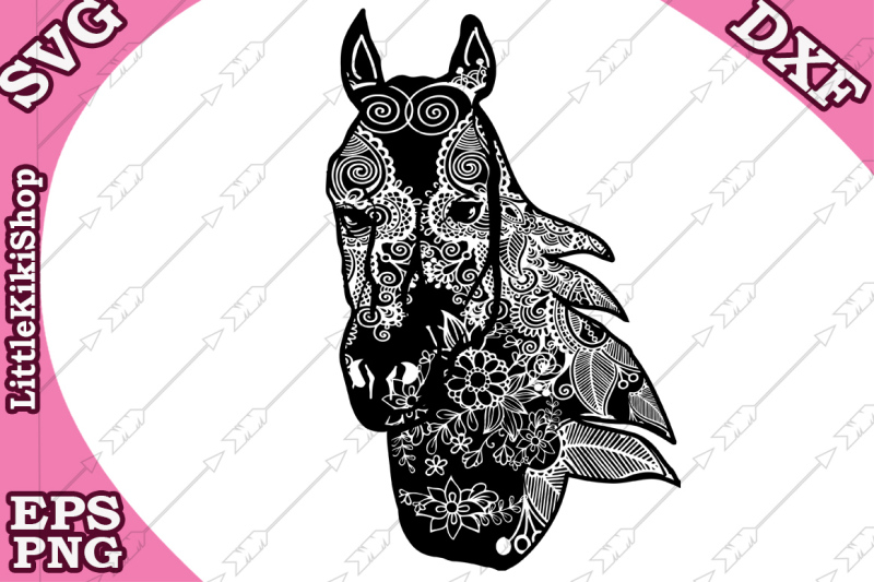 Download Free Free Zentangle Horse Svg Mandala Horse Svg Zentangle Horse Head Svg Crafter File PSD Mockup Template