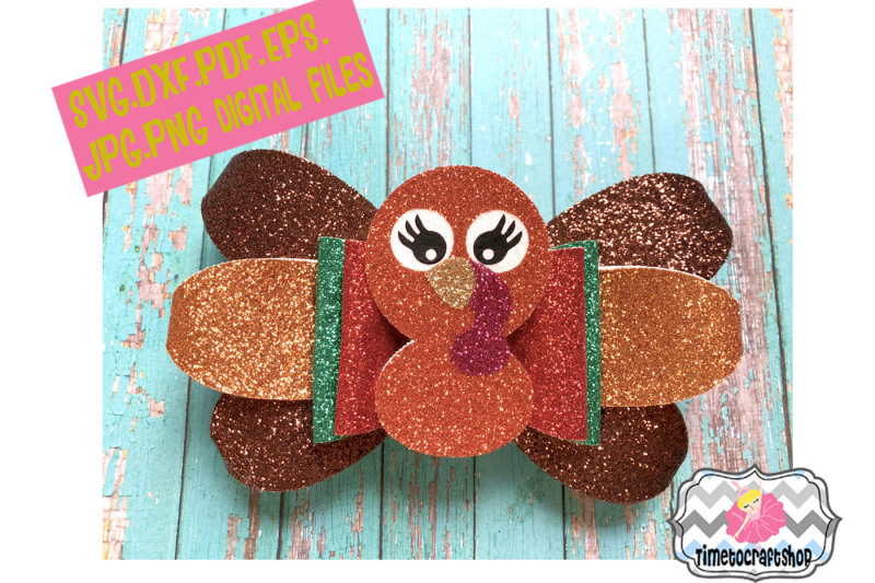 Free Thanksgiving Turkey Hair Bow Template Crafter File Free Svg Cut Files Create Your Diy Projects Using Your Cricut Explore Silhouette