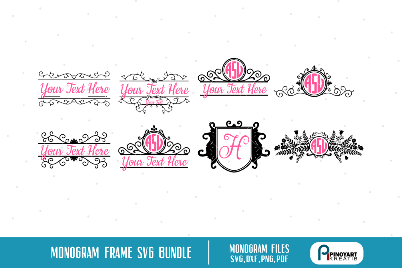 Download Free Monogram Frame Mini Bundle Monogram Svg Wedding Svg Mailbox Svg Svg Crafter File