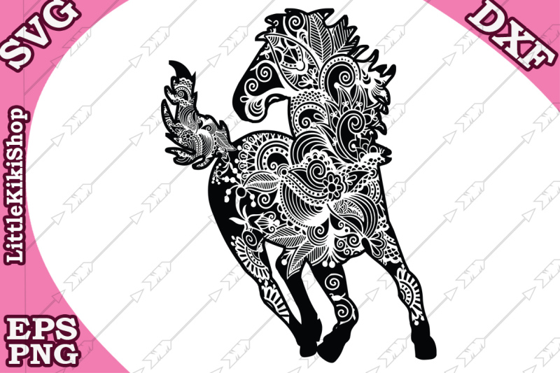 Free Cricut Mandala Horse Svg SVG PNG EPS DXF File