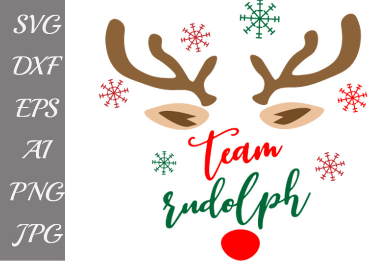 Free Team Rudolph Svg Vector Files Hristmas Svg Free Cloud Icon Svg