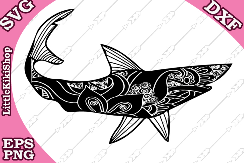 Free Zentangle Shark Svg Mandala Shark Svg Zentangle Animal Svg Crafter File Download Free Svg Files For Cricut Silhouette