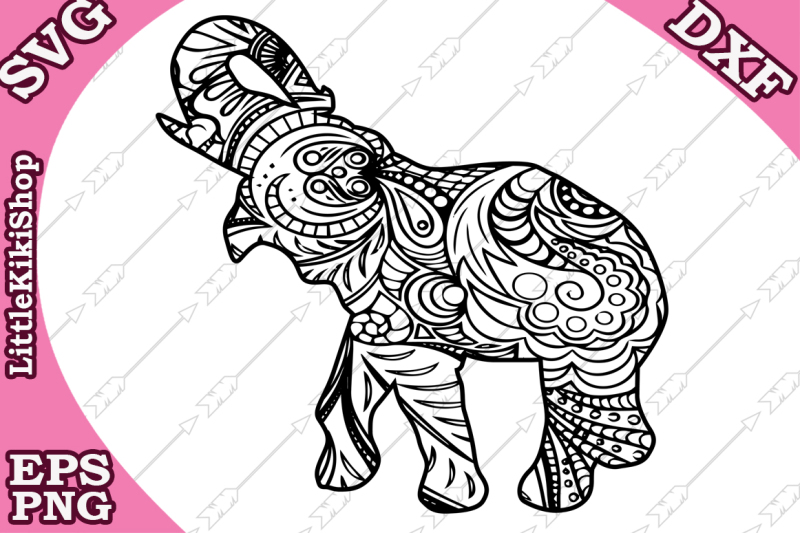 Download Free Elephant Mandala Svg Cut File