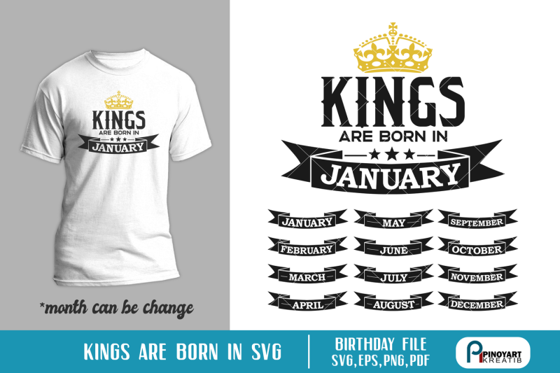 Download Free Kings Are Born Svg King Svg Birth Month Svg Svg Files For Cricut Crafter File