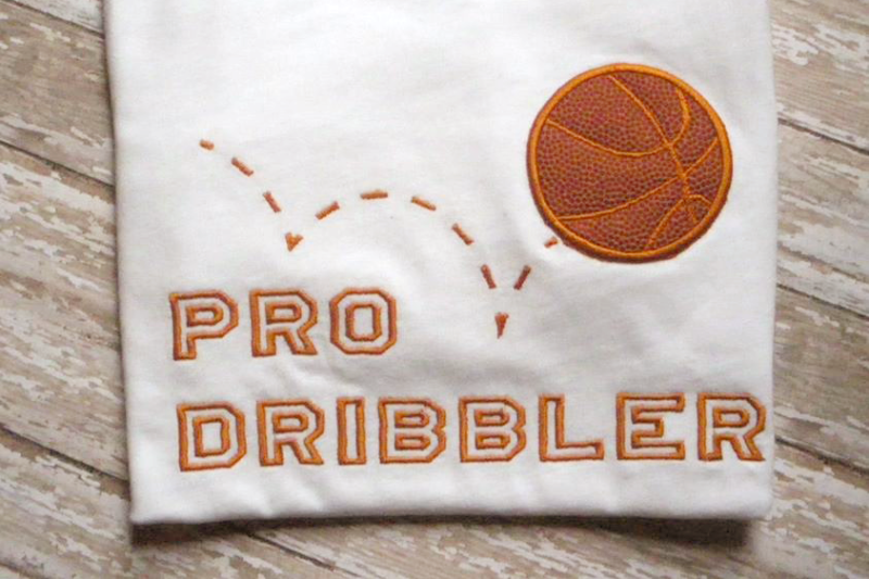 Download Free Pro Dribbler Basketball | Applique Embroidery Crafter File