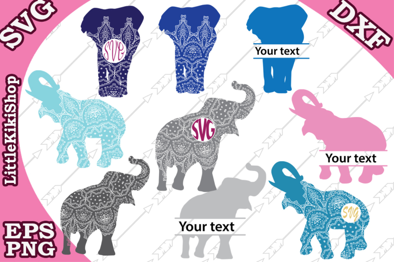 Download Free Elephant Monogram Svg Elephant Clipart Elephant Svg Free Svg Cut Files Silhouette