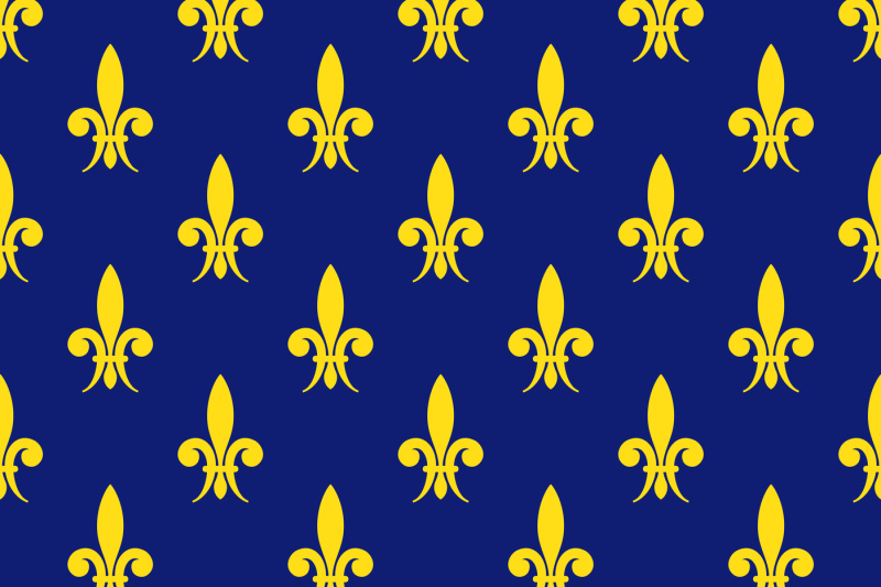 Golden fleur de lis royal lily vector seamless pattern By Microvector ...