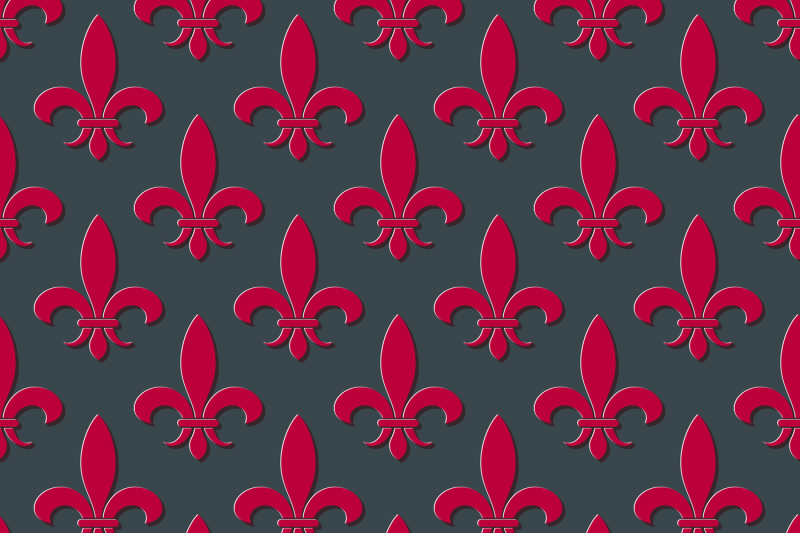 Red fleur de lis seamless background By Microvector | TheHungryJPEG