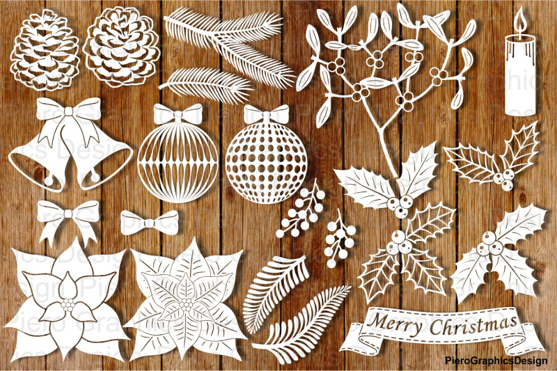 Christmas Decorative Elements SVG By PieroGraphicsDesign | TheHungryJPEG