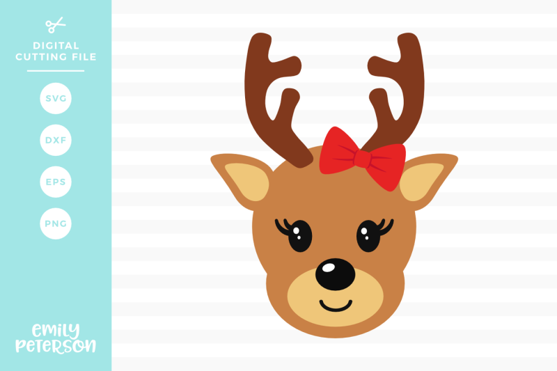 Download Reindeer Face Girl Svg Dxf Design Best Free Svg Converter Download