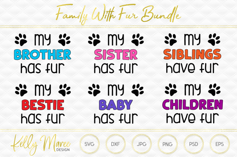 Free Family With Fur Svg Cut File Bundle Svg Free Download Svg Files Laundry Room