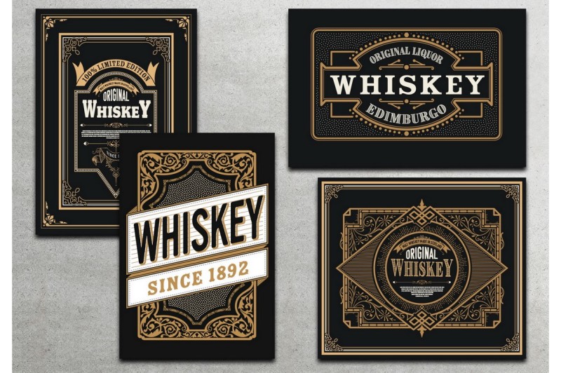 4 Intricate Vintage Cards By OneVectorStock | TheHungryJPEG