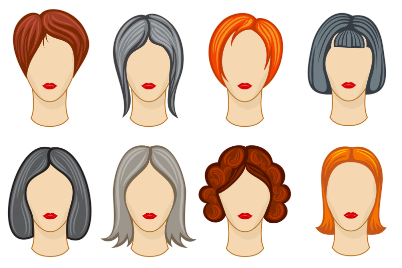 Cartoon Hairstyles / Grandmother constructor animated cartoon character