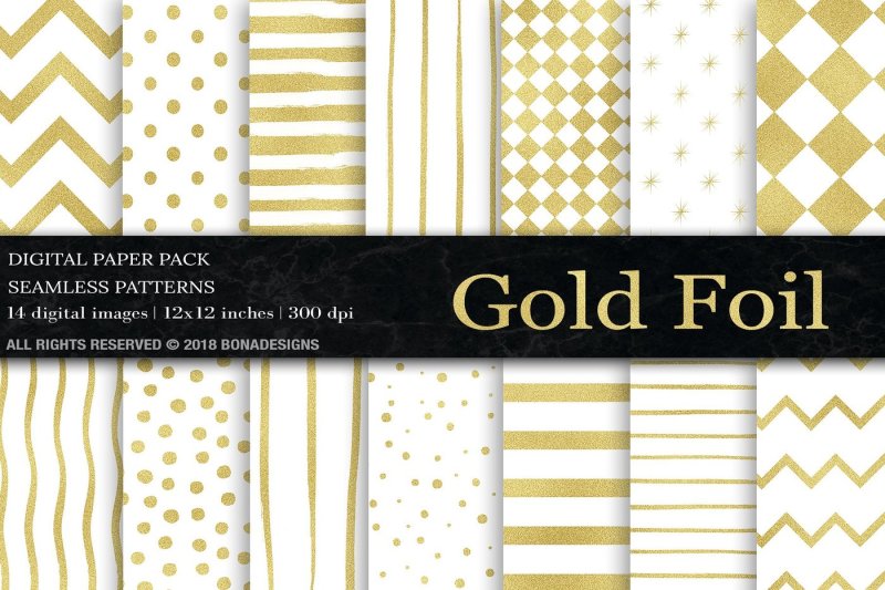 Gold Digital Paper, Gold Background By BonaDesigns | TheHungryJPEG.com