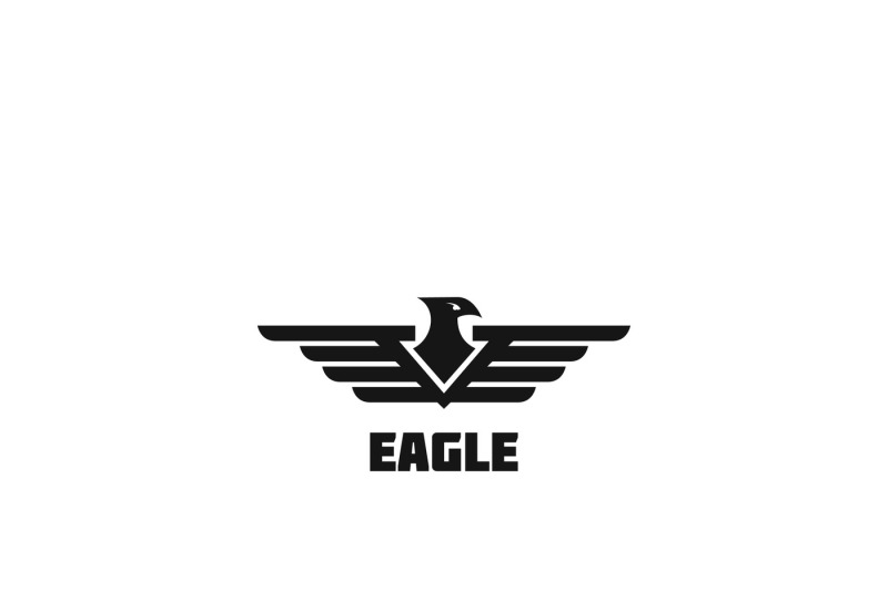 Eagle Logo Or Falcon Emblem Vector Icon By Microvector Thehungryjpeg Com